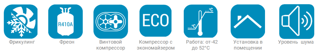 Установки с выносным конденсатором на базе винтовых компрессоров Установки с выносным конденсатором на базе винтовых компрессоров